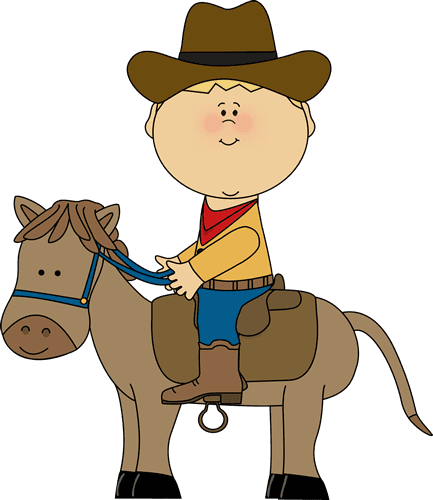 Clipart For Kids - Cowboy On A Horse Clipart - Transparent PNG Free Download | PNGio