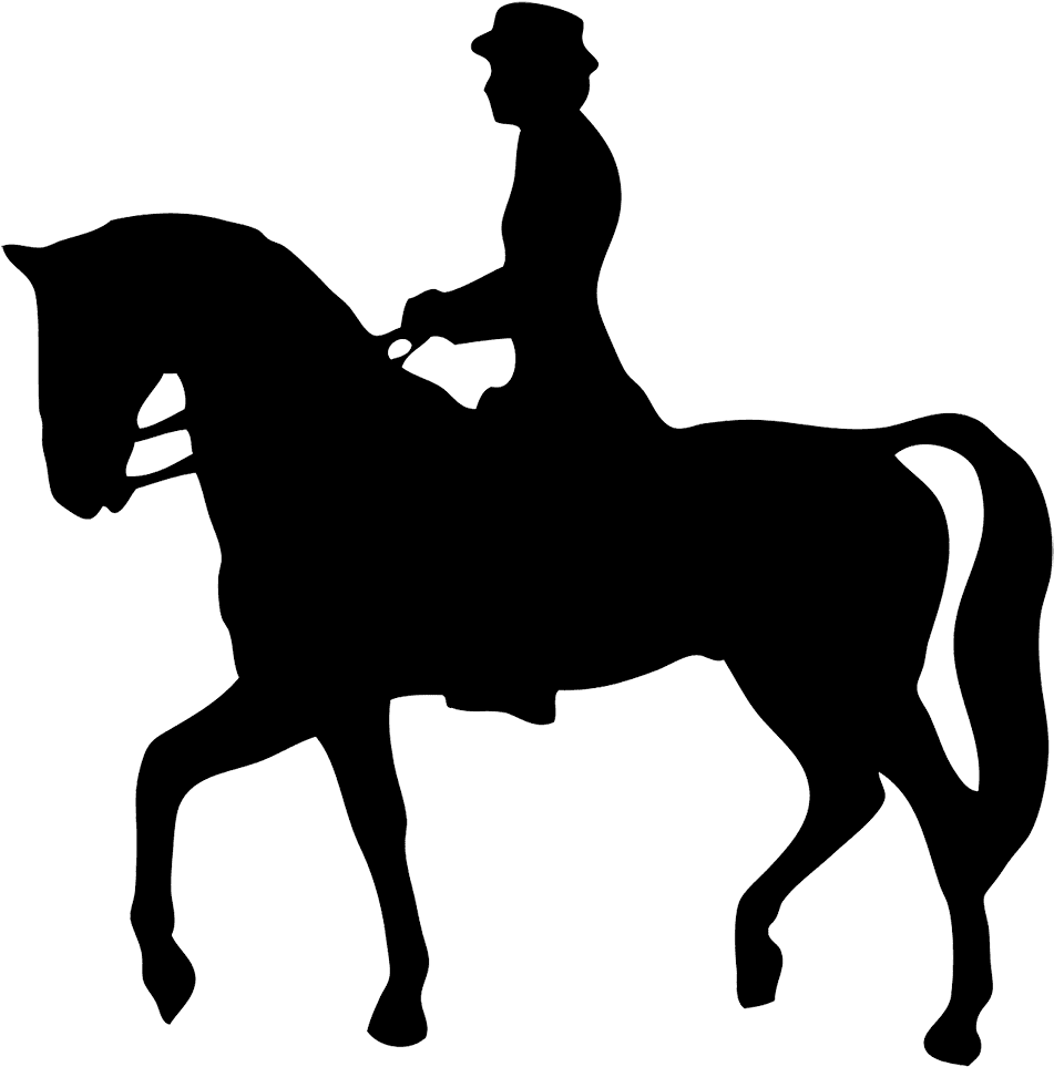 Images For Jumping Horse Clip Art Free - Man On Horse Silhouette - Transparent PNG Free Download | PNGio