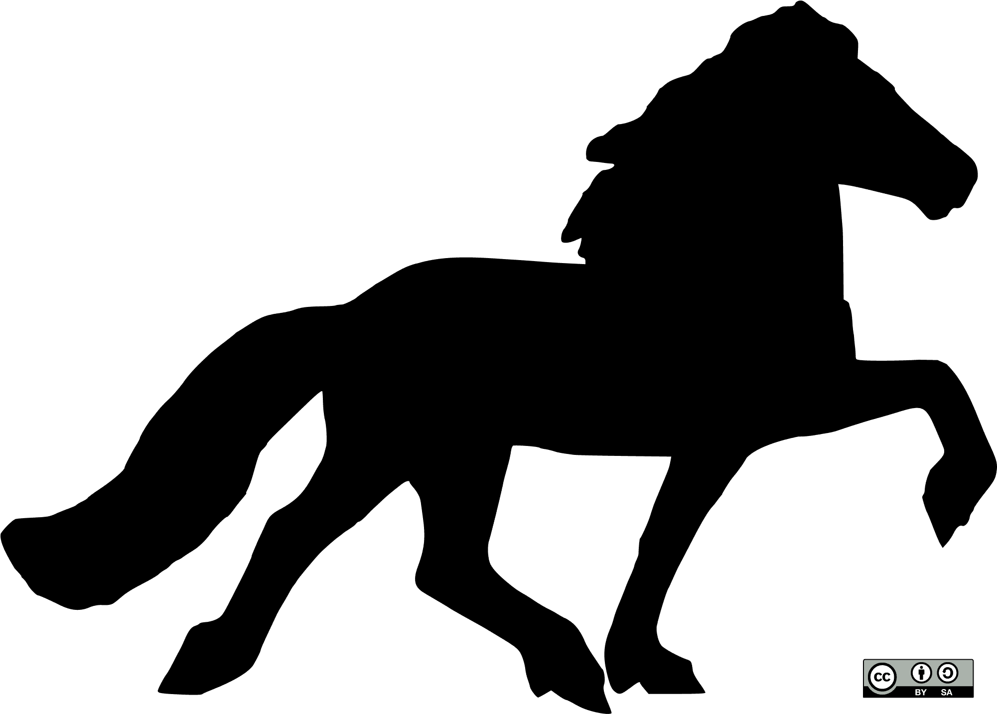 Icelandic Horse Silhouette - Icelandic Horse - Transparent PNG Free Download | PNGio