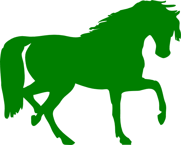 Green Horse Clip Art At Clker - Horse Silhouette Clip Art - Transparent PNG Free Download | PNGio