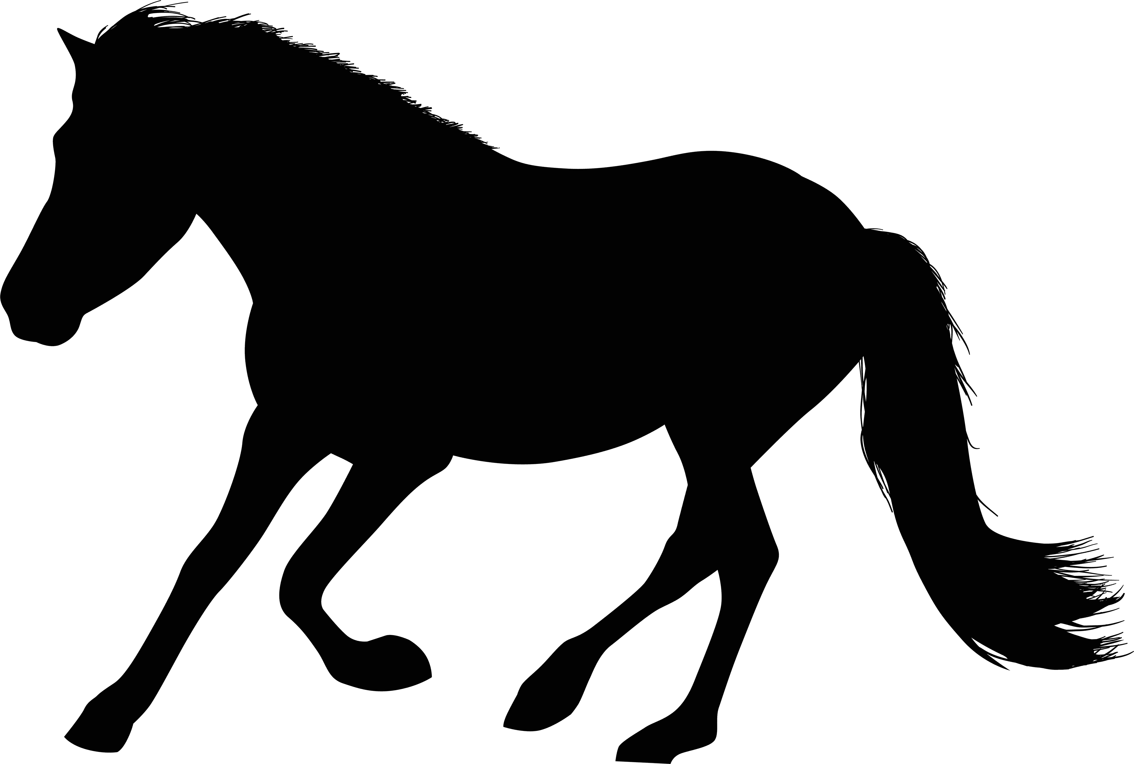 Running Horse Silhouette Clip Art Imageu200b Gallery - Horse - Transparent PNG Free Download | PNGio