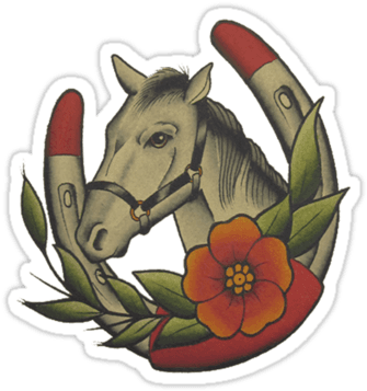 Horse And Flower Tattoo Design - Transparent PNG Free Download | PNGio