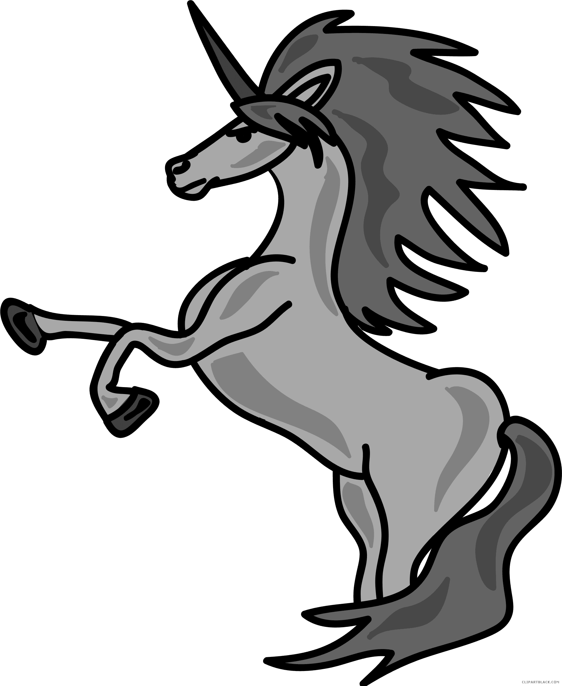 Unicorn Animal Free Black White Clipart Images Clipartblack - Horse - Transparent PNG Free Download | PNGio