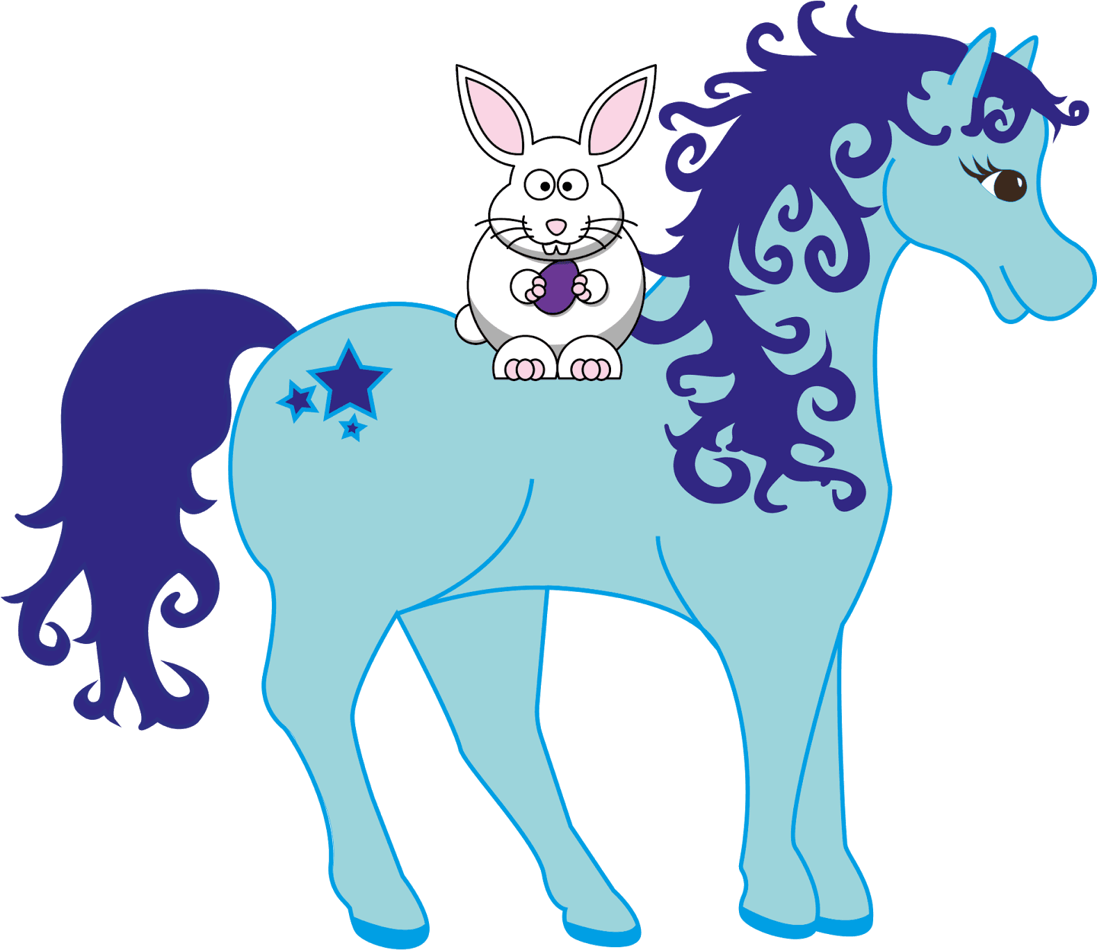 Blue Horse Cliparts - Easter Horse Clip Art - Transparent PNG Free Download | PNGio
