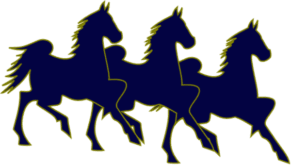 Three Horses Blue And Tan Clip Art - Gaited Horse - Make America Gait Again Mousepad - Transparent PNG Free Download | PNGio