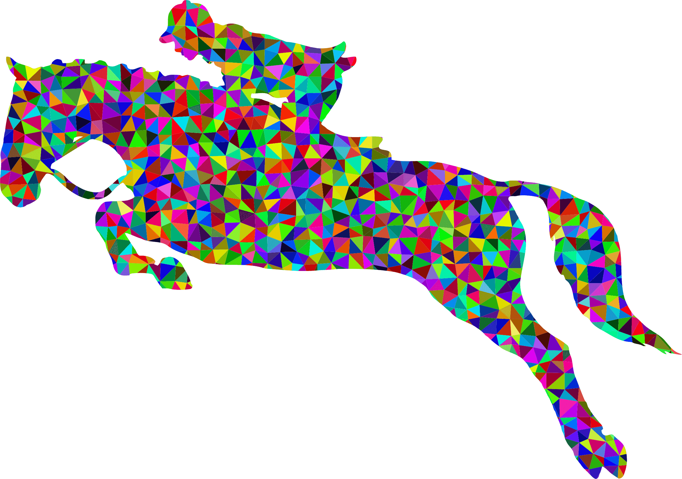 Low Poly Dressage - Jumping Horse Clip Art - Transparent PNG Free Download | PNGio