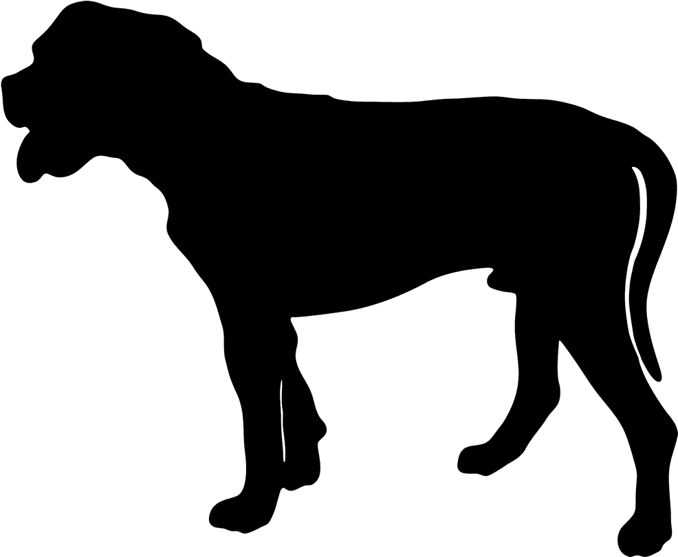 7al American Bulldog Silhouette 48†Arc Umbrella That - Shape Of A Horse - Transparent PNG Free Download | PNGio