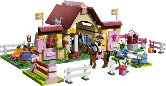 Lego 3189 Friends Heartlake Horse Stables Barn Jumping - Lego Friends Horse Stable - Transparent PNG Free Download | PNGio