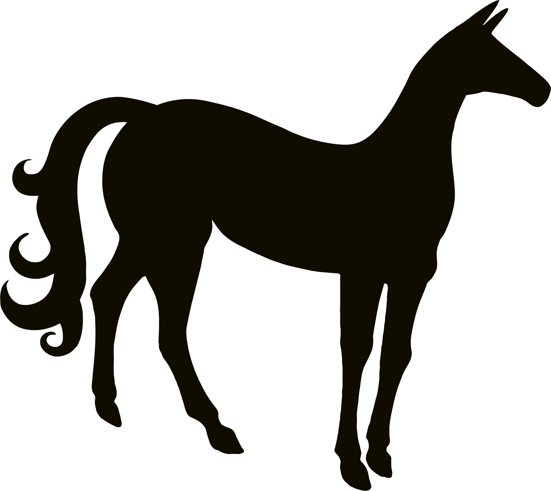 Stylized Horse Silhouette - Black Horse Silhouette Png - Transparent PNG Free Download | PNGio