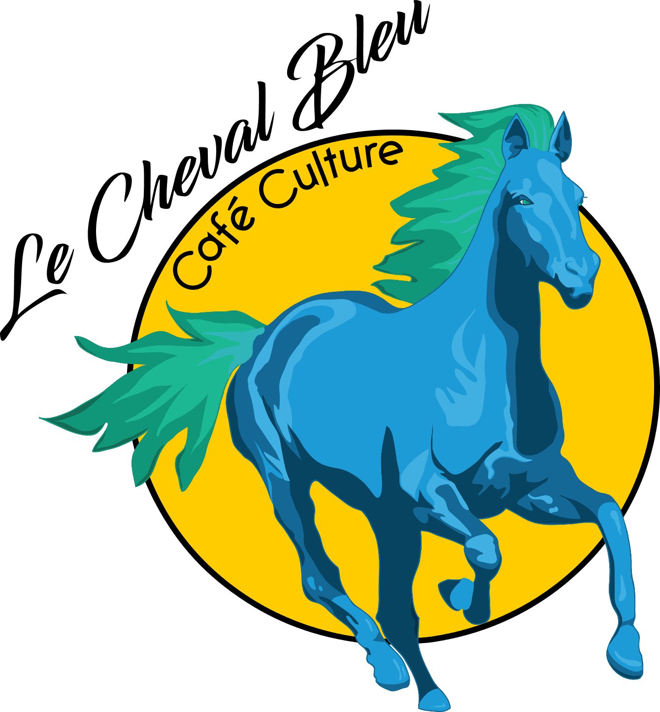 Café Culture Le Cheval Bleu - Horse - Transparent PNG Free Download | PNGio