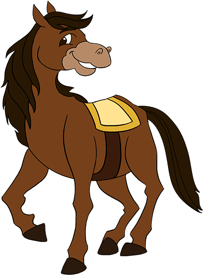 In The Civilizations Of Ancient Man, Many Battles Has - Cartoon Picture Of Horse - Transparent PNG Free Download | PNGio