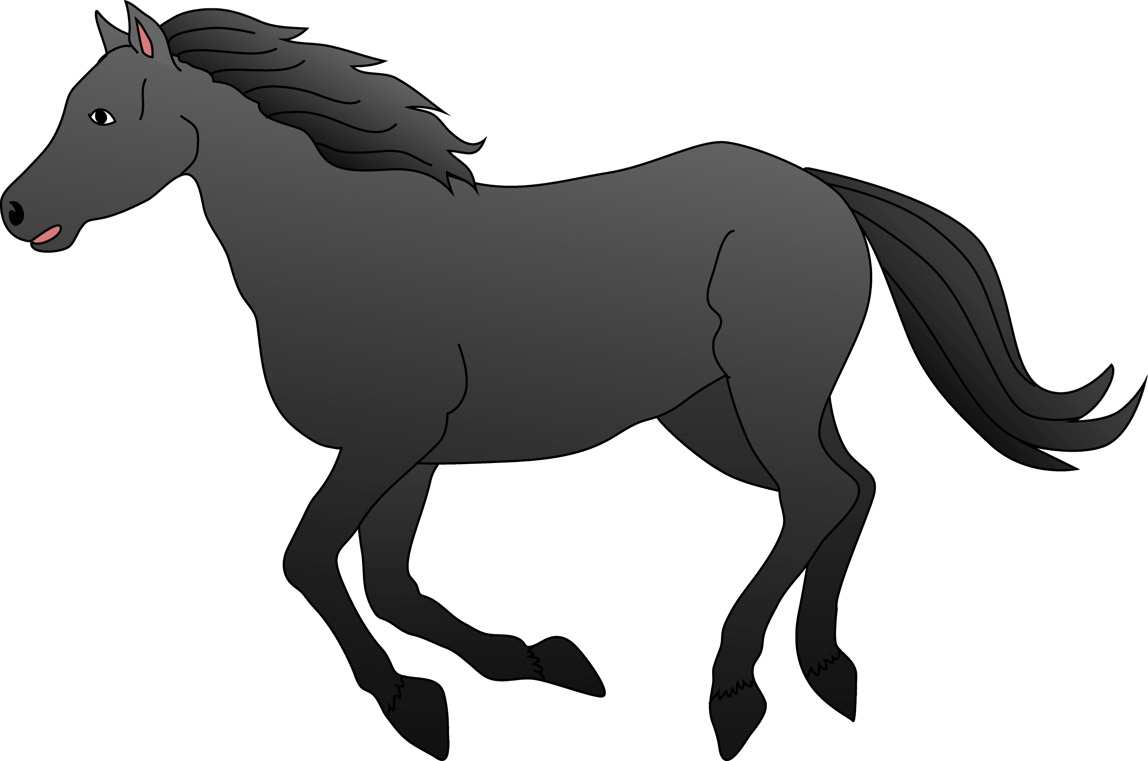 Black Horse Clipart - Black Horse Clipart - Transparent PNG Free Download | PNGio