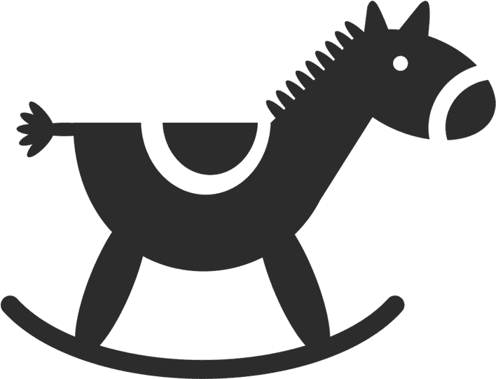 Rocking Horse Wall Decal - Car Stickers Baby Rocking Horse Sticker - Transparent PNG Free Download | PNGio