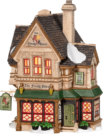 Department 56 Dickens' Village The Flying Horse Tavern - Transparent PNG Free Download | PNGio