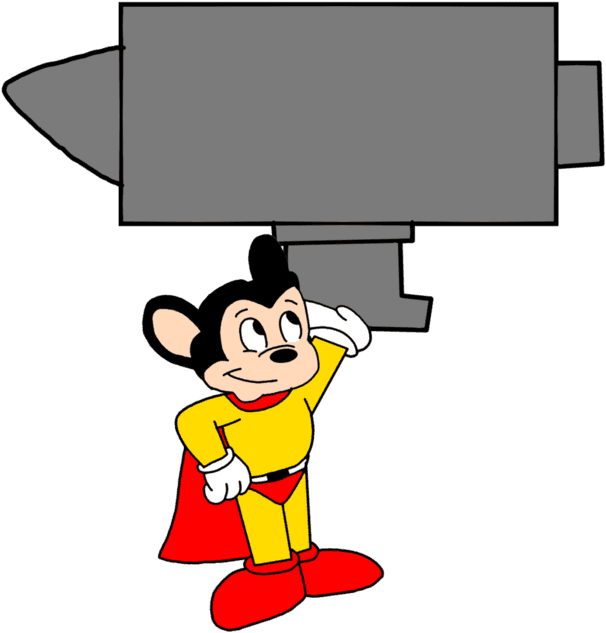 Mighty Mouse Carrying A Anvil By Marcospower1996 - Mouse - Transparent PNG Free Download | PNGio