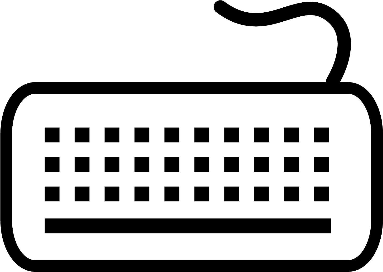 Big Image - Keyboard And Mouse Silhouette - Transparent PNG Free Download | PNGio