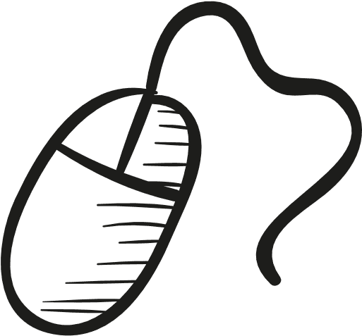 Draw Computer Mouse Vector - Draw Easy Computer Mouse - Transparent PNG Free Download | PNGio