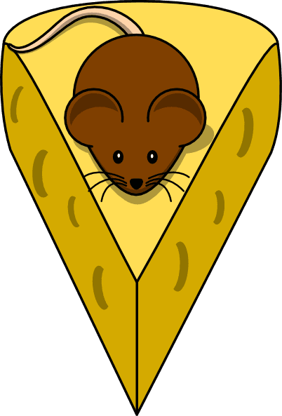 Brown Mouse On Cheese Clip Art At Vector Clip Art - Cartoon Mouse With Cheese - Transparent PNG Free Download | PNGio