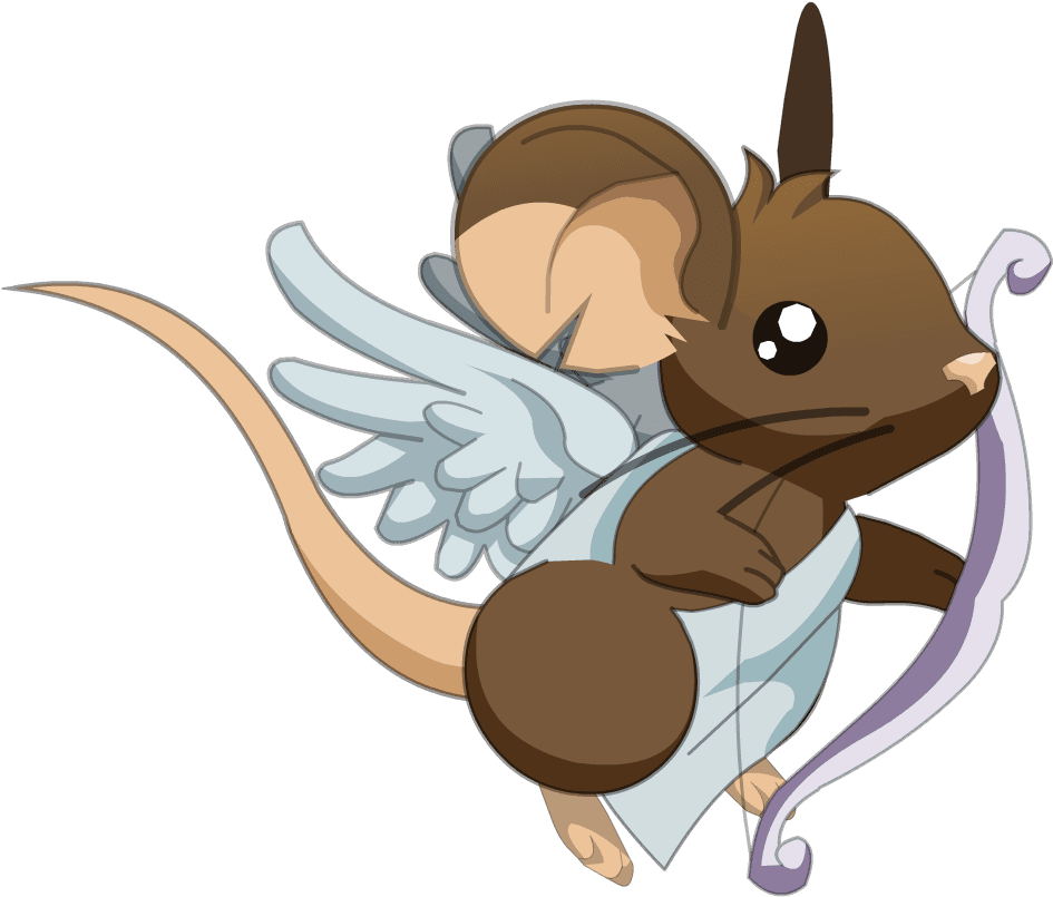 Mouse As The Cupid - Transformice Mouse - Transparent PNG Free Download | PNGio