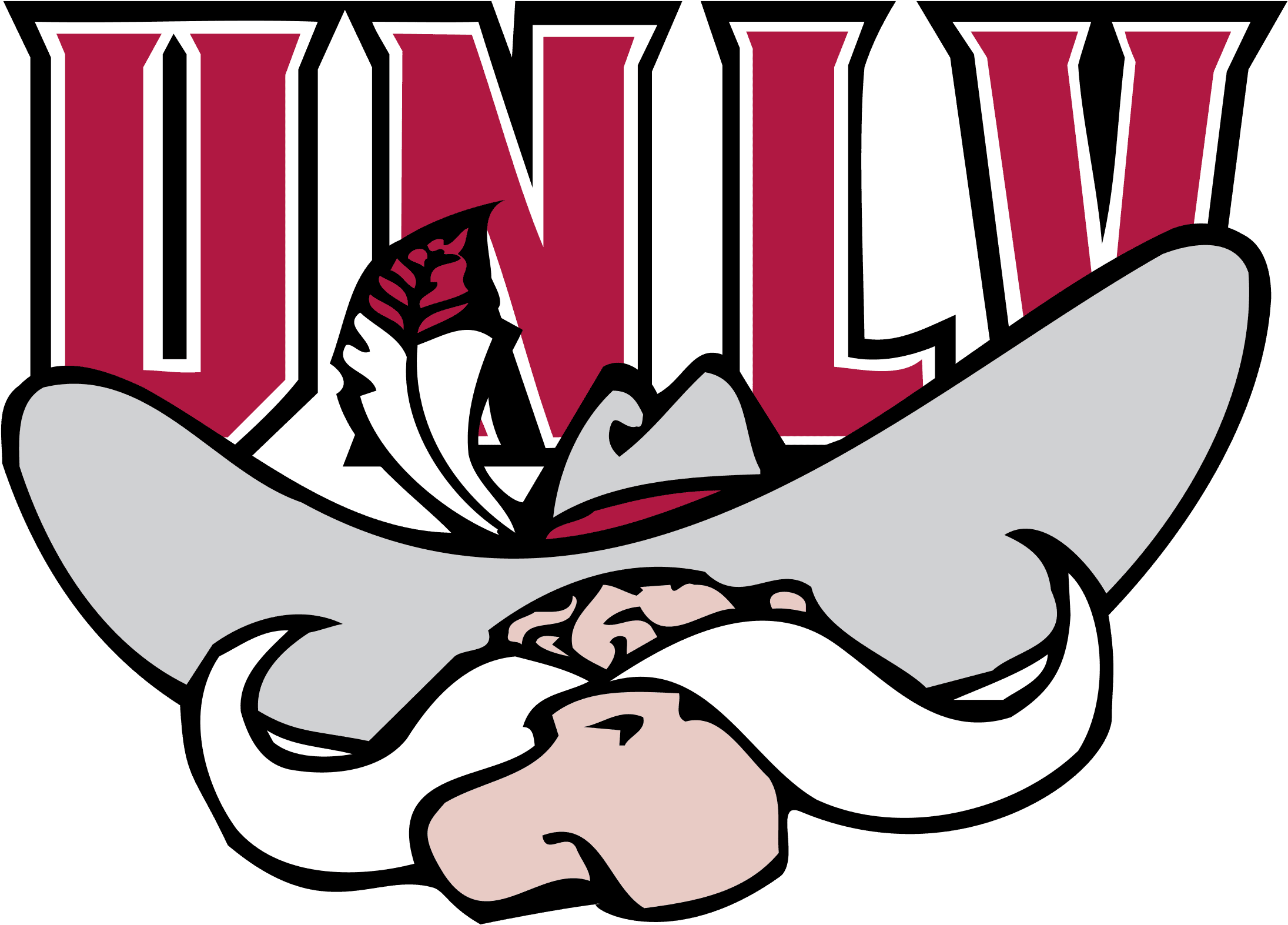 Unlv Rebels Logo Black And White - Ncaa Unlv Rebels Rectangle Mouse Pad By Eemuse - Transparent PNG Free Download | PNGio