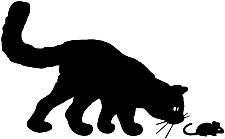 Cat Graphic 21, Buy Clip Art - Cat And Mouse Silhouette - Transparent PNG Free Download | PNGio