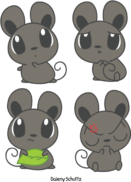 Worried Mouse By Daieny - Mouse - Transparent PNG Free Download | PNGio