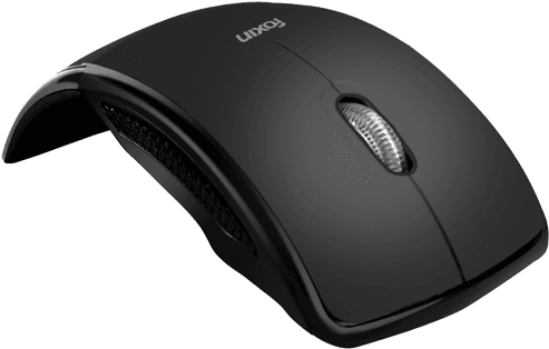Mouse - Foxin Fwm 9012 Wireless Foldable Optical Mouse - Black - Transparent PNG Free Download | PNGio
