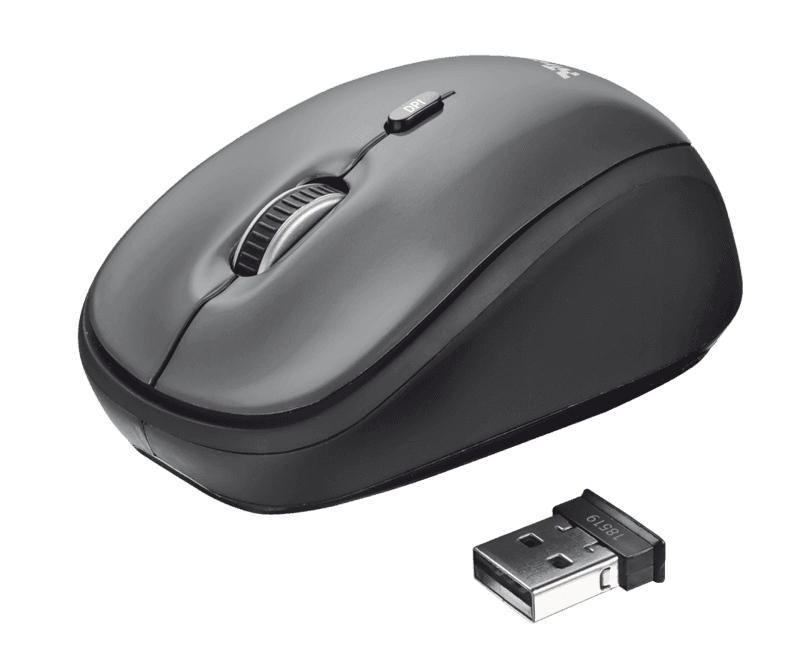 Input Devices - Mouse Wireless - Optical - Mouse Trust - Trust Yvi Wireless Mouse, Red 21434 - Transparent PNG Free Download | PNGio