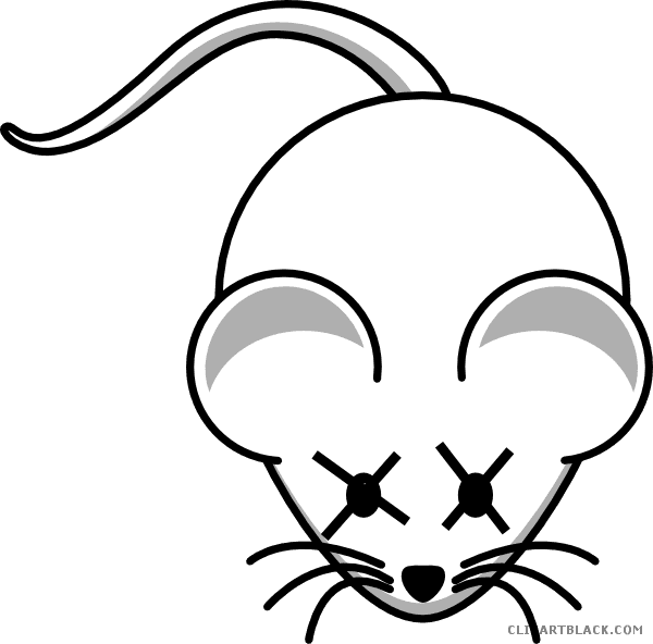 Dead Mouse Animal Free Black White Clipart Images Clipartblack - Cartoon Mouse Shower Curtain - Transparent PNG Free Download | PNGio
