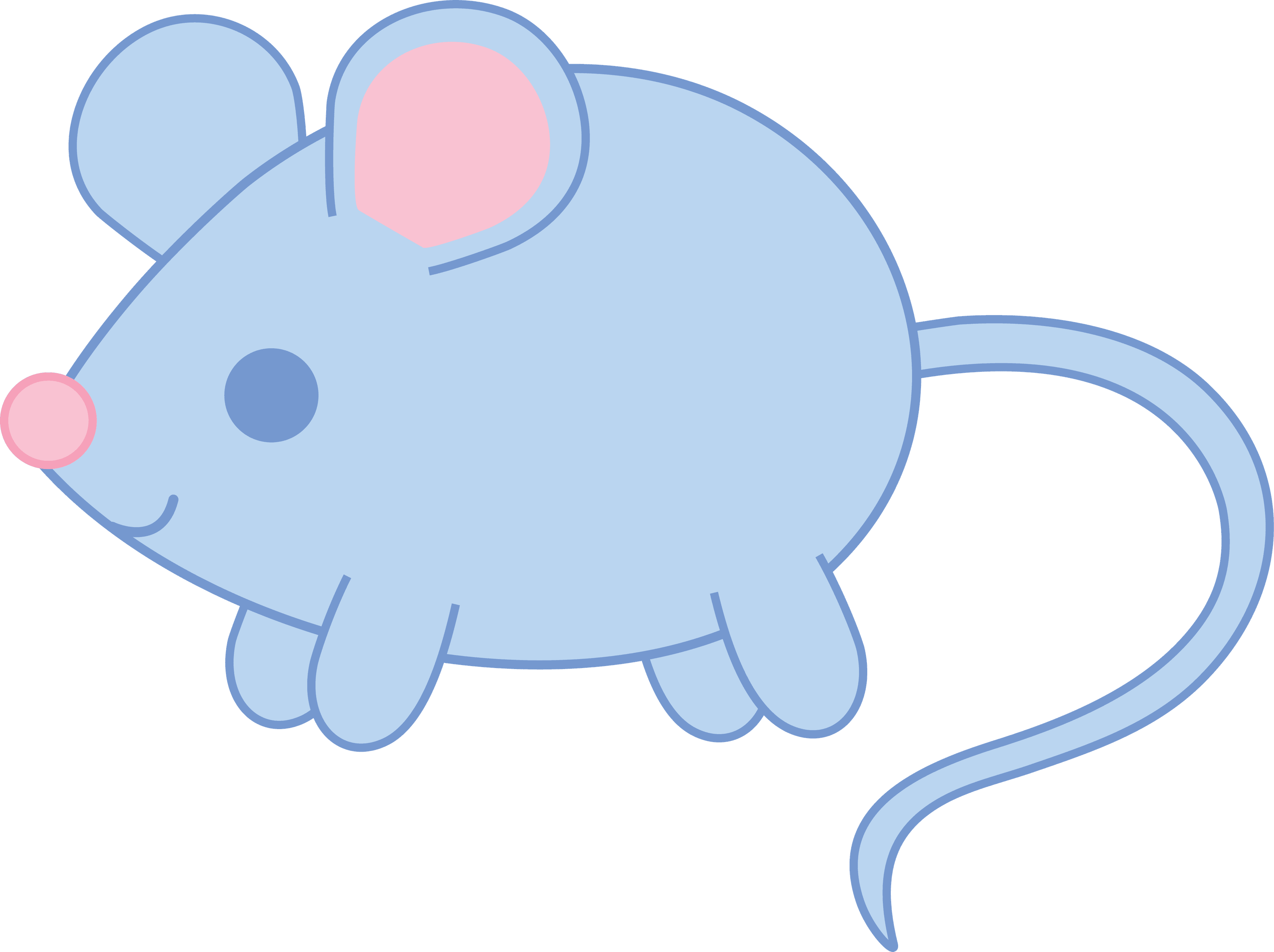 Baby Blue Mouse - Drawing - Transparent PNG Free Download | PNGio