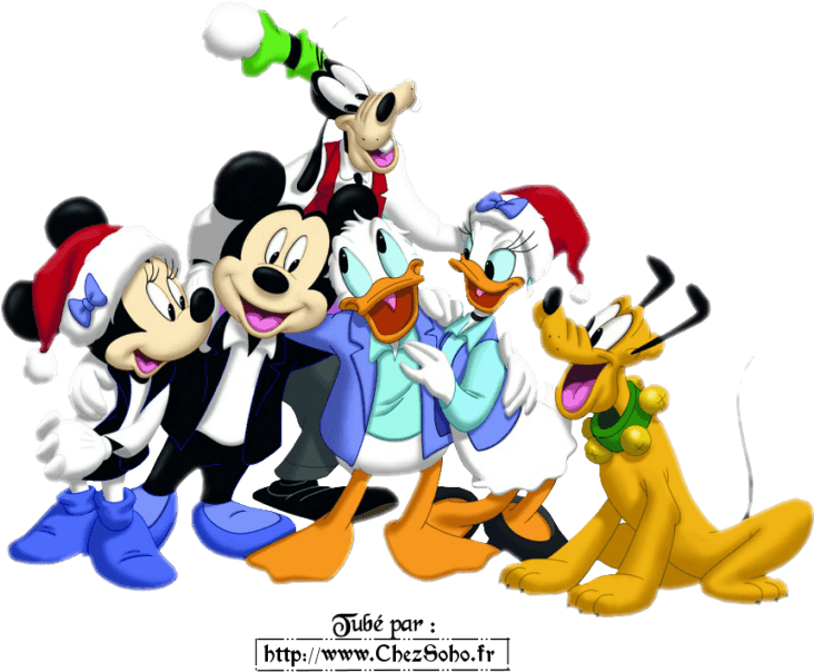 Christmas Mickey Mouse And Minnie Mouse With The Disney - Christmas - Transparent PNG Free Download | PNGio