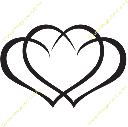 Clipart 12059 Interlocking Hearts - 3 Interlocking Hearts Tattoos - Transparent PNG Free Download | PNGio
