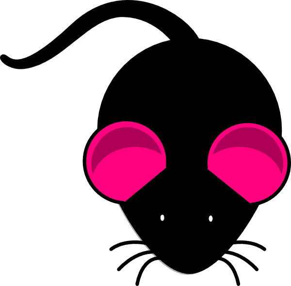 Black Mouse Pink Ears Clip Art At Clker - Clip Art - Transparent PNG Free Download | PNGio