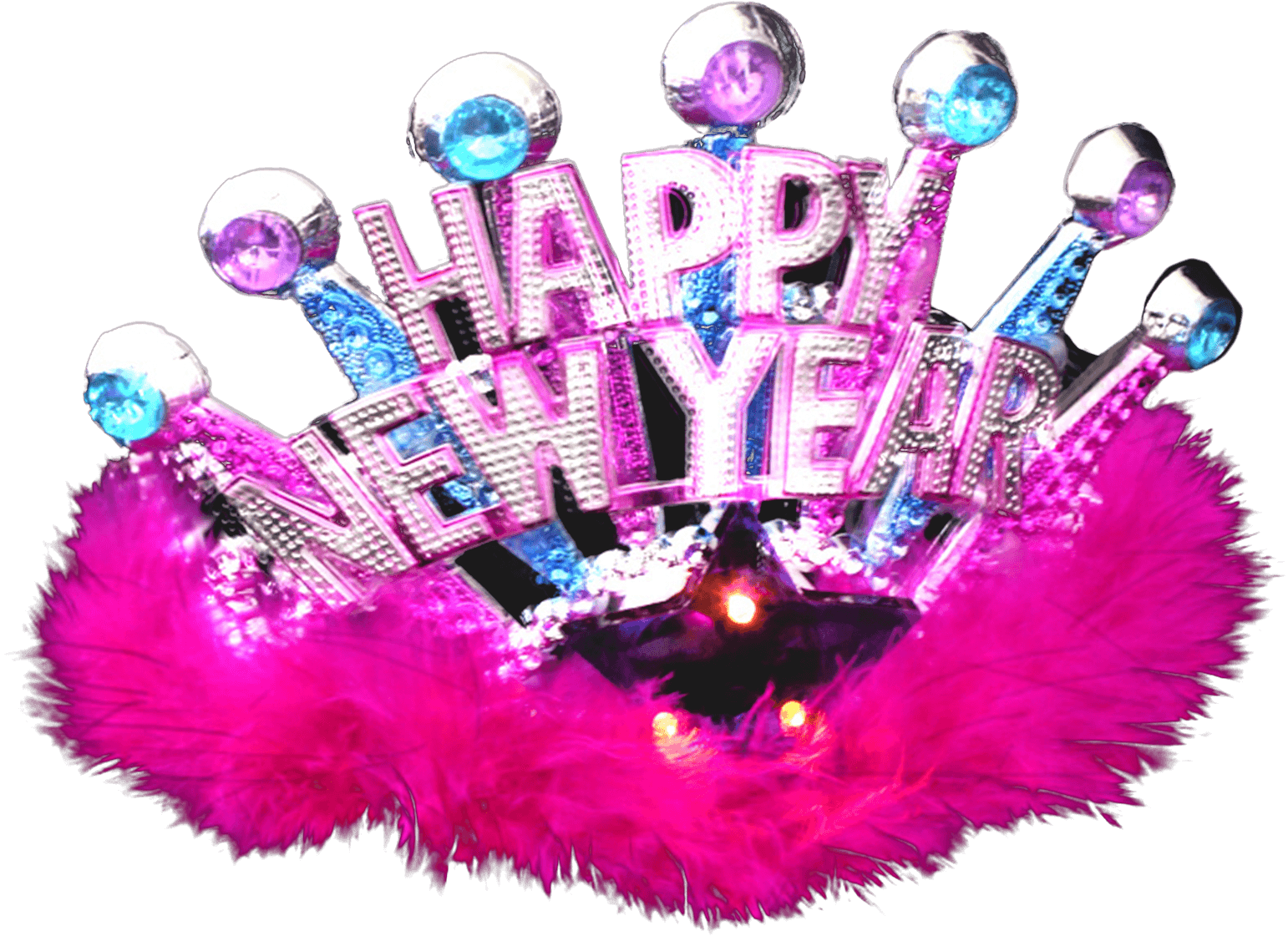 Mouse Over Product Image To Zoom - Led Happy New Year Tiara, - Transparent PNG Free Download | PNGio