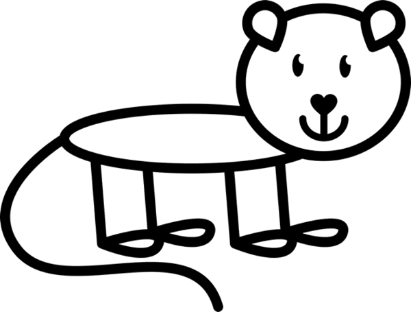 Mouse Outline Rubber Stamp - Rubber Stamp - Transparent PNG Free Download | PNGio