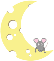 Mouse On The Cheese Moon - Crescent - Transparent PNG Free Download | PNGio