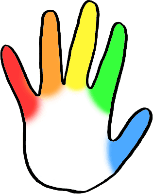 Also, Keyboard & Mouse Controls Are Fluid Once You - Hand With Different Coloured Fingers - Transparent PNG Free Download | PNGio