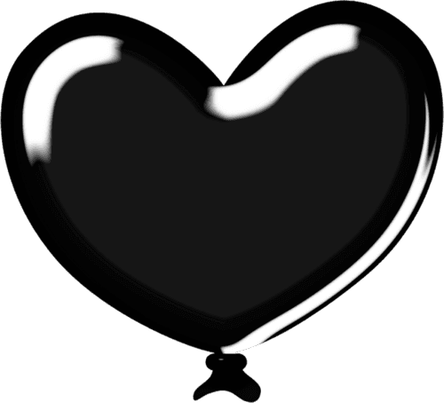 Jss Mouse Balloon Heart 2 Black - Balloon - Transparent PNG Free Download | PNGio