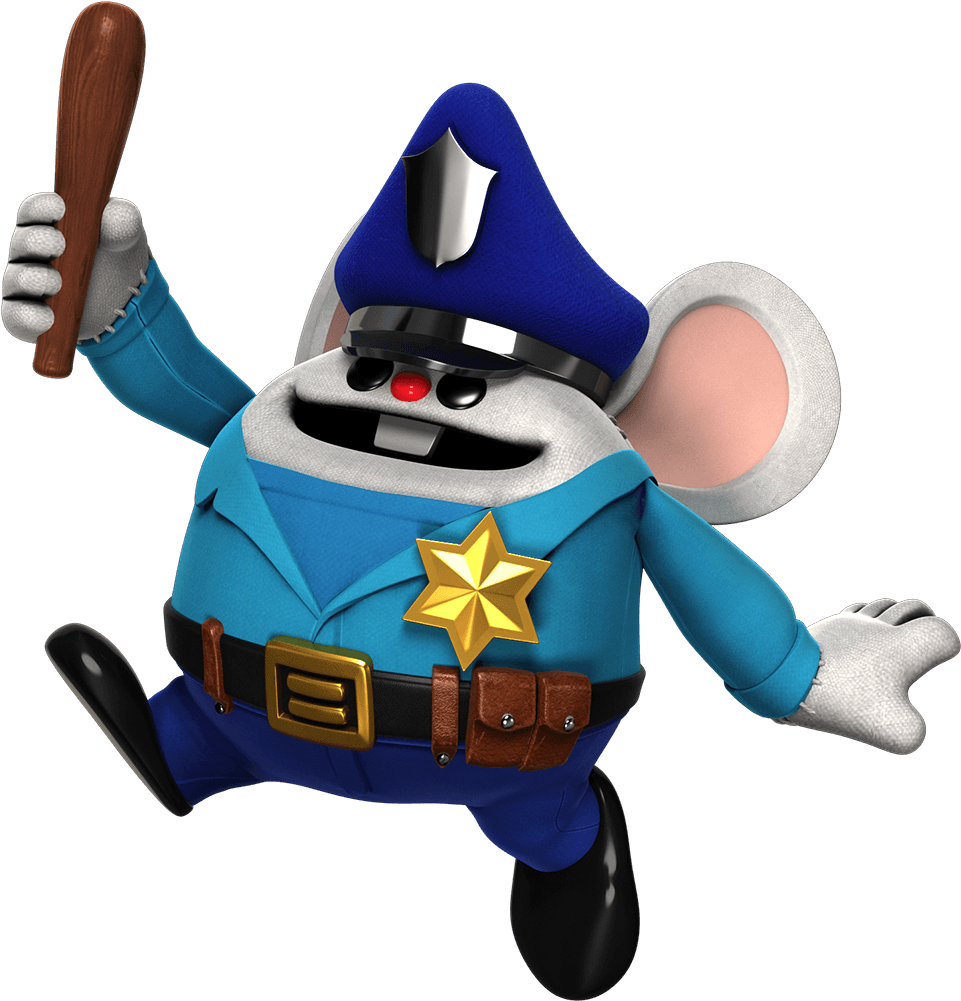 'police Mouse Mappy Is Here To Bring Justice To Bunkum - Figurine - Transparent PNG Free Download | PNGio