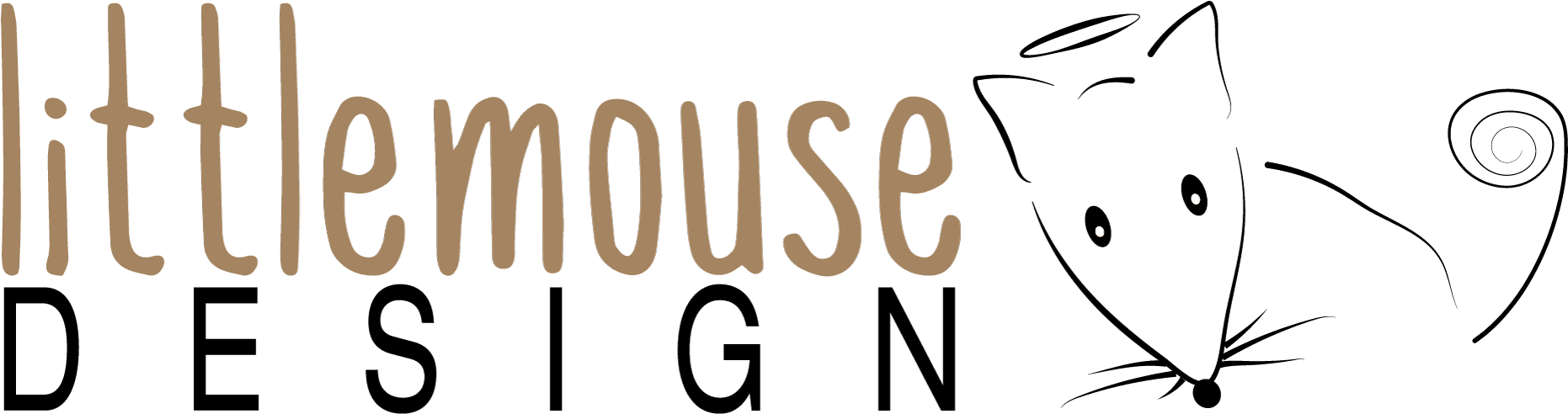 Little Mouse Logo Brown Side By Side Header 1920px - Calligraphy - Transparent PNG Free Download | PNGio