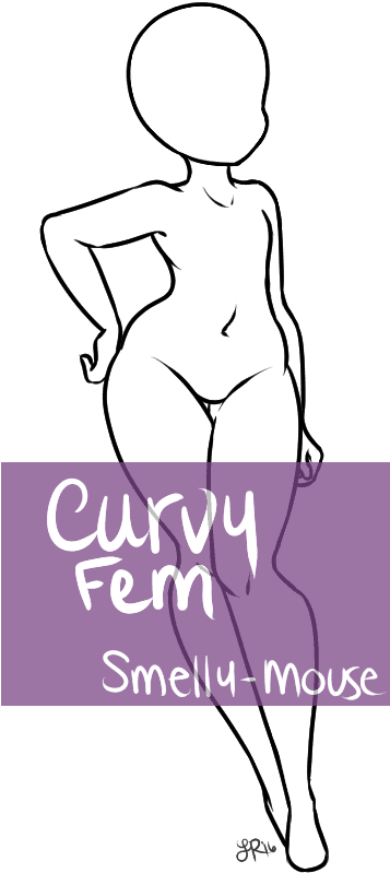 Curvy Fem Base P2u By Smelly-mouse On Deviantart - Curvy Anime Girl Base - Transparent PNG Free Download | PNGio