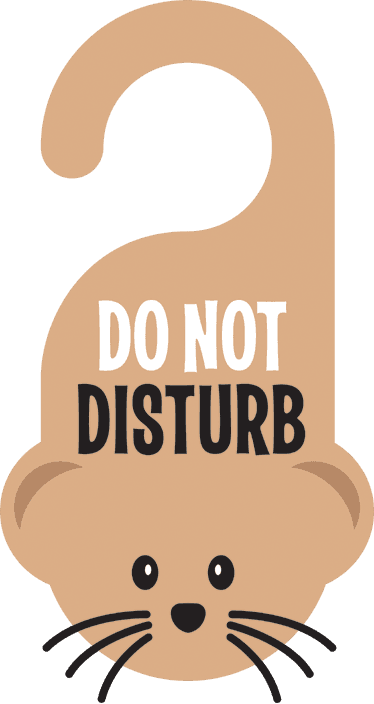 Do Not Disturb Mouse Kids Sticker - Do Not Disturb Sticker - Transparent PNG Free Download | PNGio