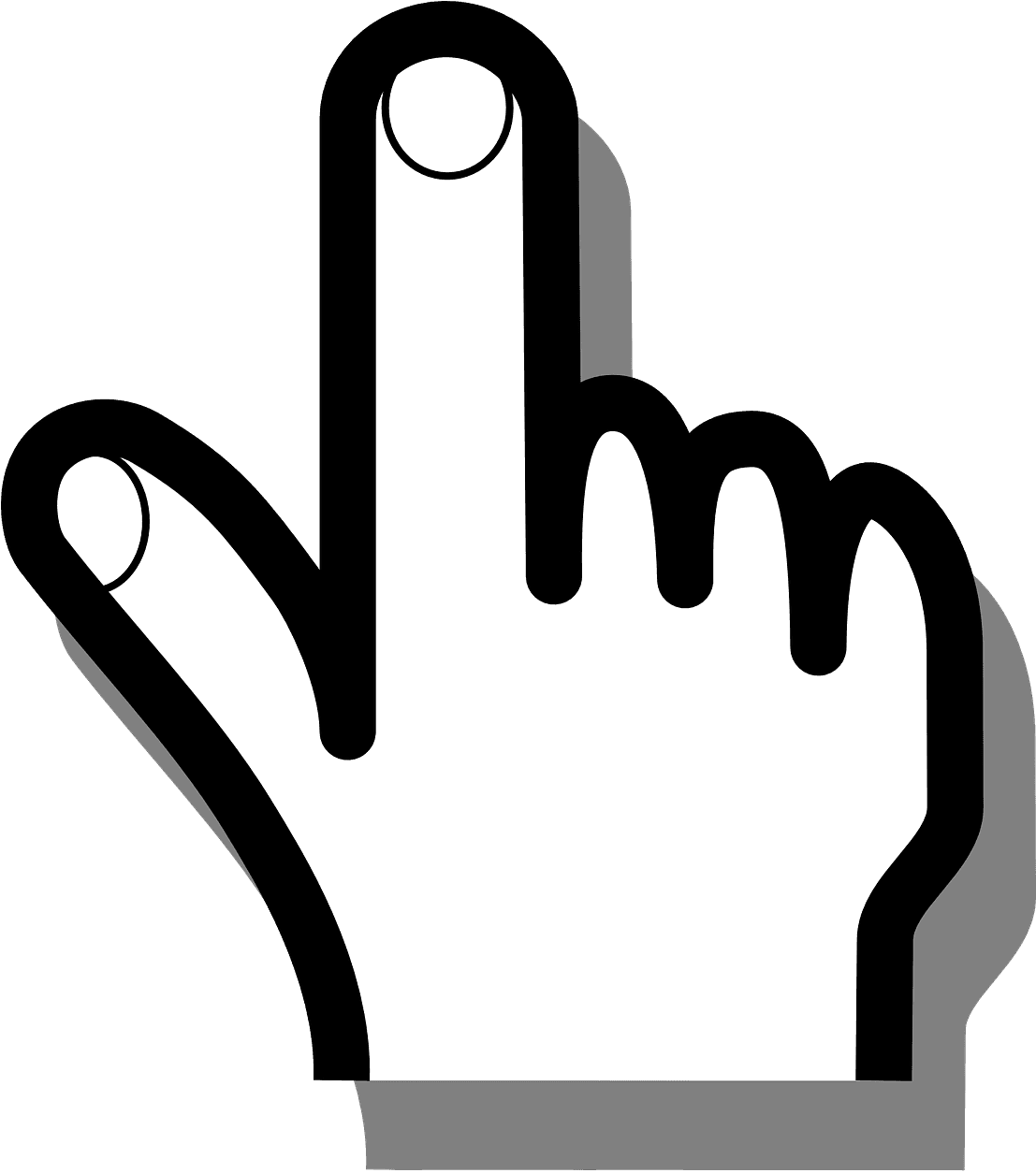 Mouse Pointer Hand Finger - Pointing Finger - Transparent PNG Free Download | PNGio