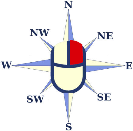 To Use Eight Mouse Gestures, Hold The Right Mouse Button, - North South East West - Transparent PNG Free Download | PNGio