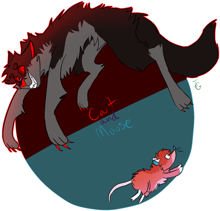 Cat And Mouse By Xxjammeriamalivexx - Illustration - Transparent PNG Free Download | PNGio