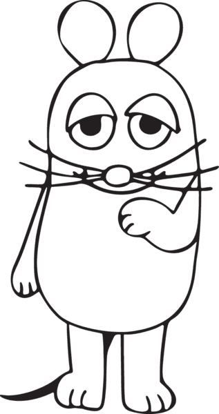 Cartoon Mouse Page Template, Clipart Images, Coloring - Maus Vektorgrafik - Transparent PNG Free Download | PNGio