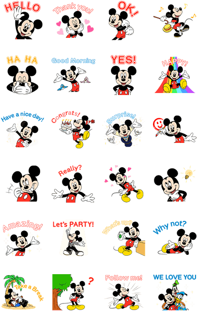 Mickey Mouse In Motion - Sticker Line Mickey Mouse - Transparent PNG Free Download | PNGio