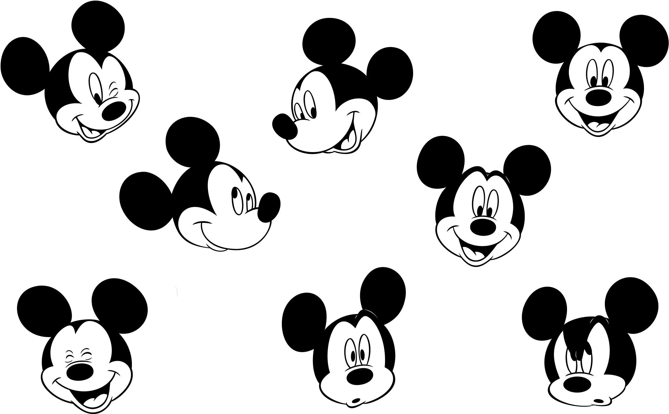 Mickey Mouse Logo Png Transparent - Black And White Mickey Mouse Logo - Transparent PNG Free Download | PNGio