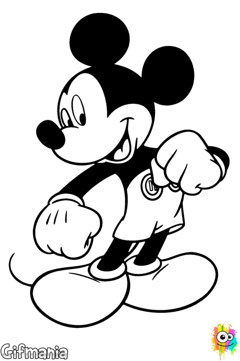 Dibujo De Mickey Mouse Para Pintar - Mickey Mouse Coloring Pages - Transparent PNG Free Download | PNGio