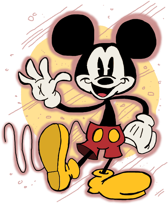 Traditional Colorful Mickey Mouse Waving With His Hand - Mickey Mouse - Transparent PNG Free Download | PNGio